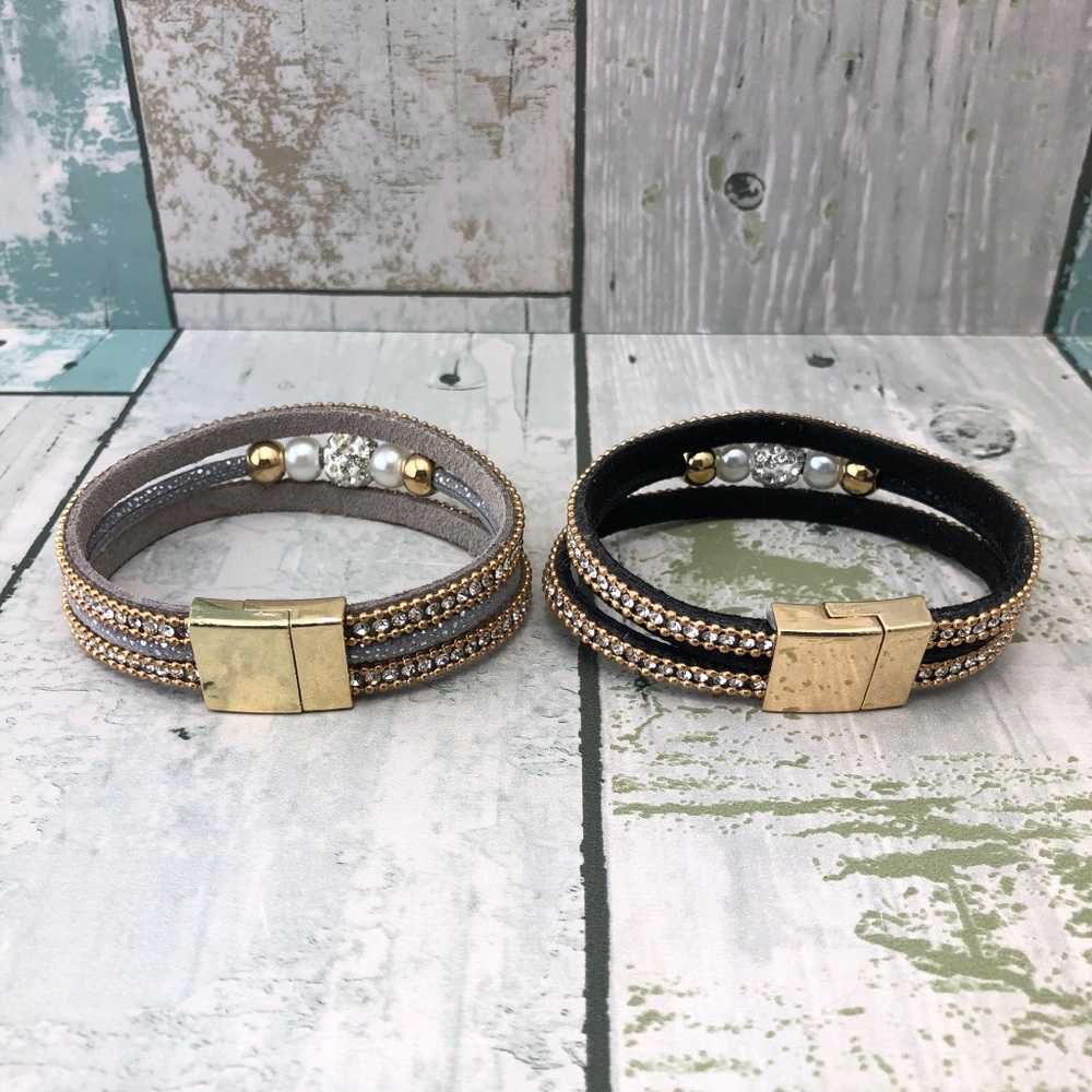 Fashion Bracelets With Magnetic Clasp Lot of 2 NEW - Picture 3 of 6